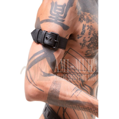 Combat Armband Wide – Black | Premium Leather Armband | ami-muha